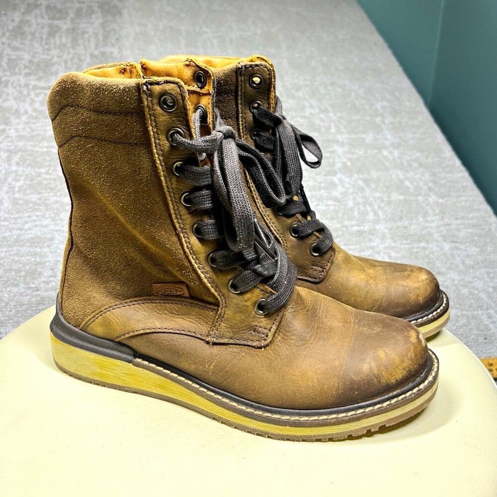 Keen Bailey Lace Up Side Zip Ankle Boot Women Size 6